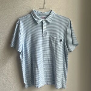 Like New Vineyard Vines blue stripe Surfside Pique Polo Size Large. Worn once!